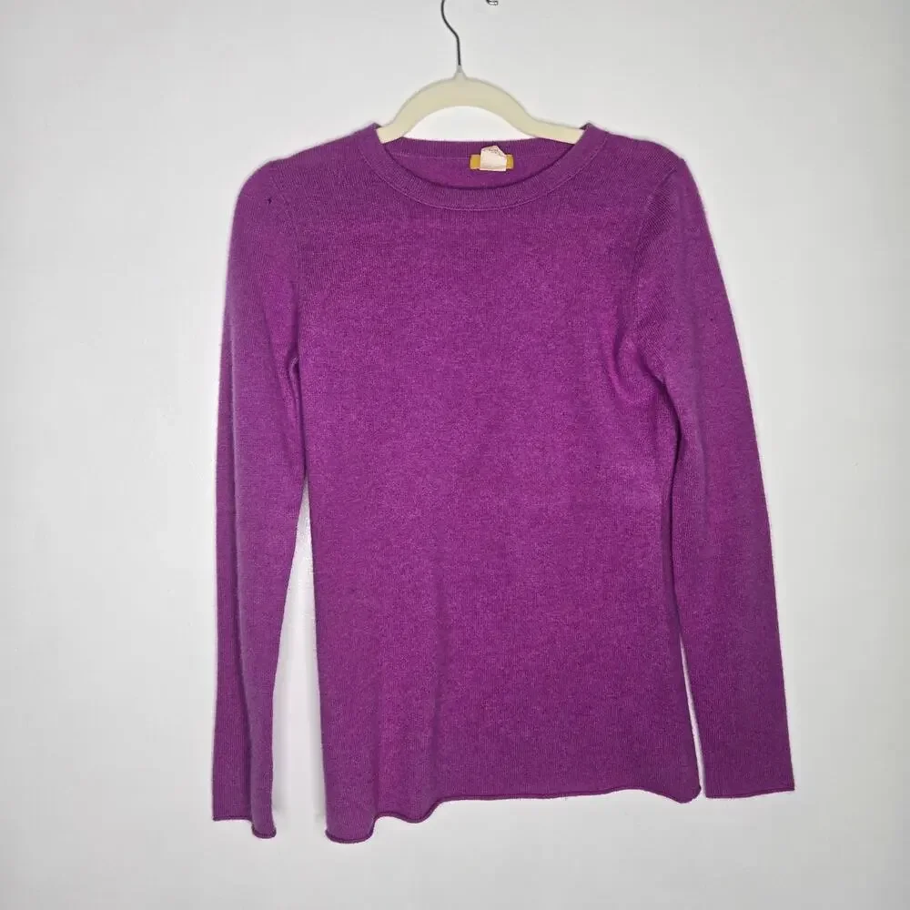 J Crew Womens Divina Cashmere Sweater Quiet Luxury Classic Staple Capsule Small